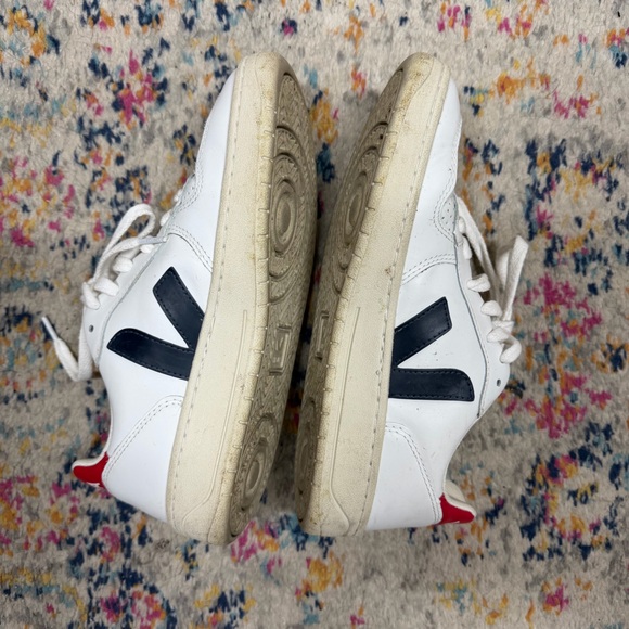 Veja White Red Blue V 10 Leather Sneakers‎ - Picture 5 of 9